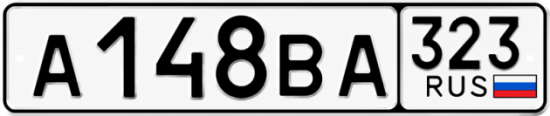 Красивый номер на авто А148ВА 323