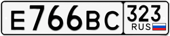 Красивый номер на авто Е766ВС 323